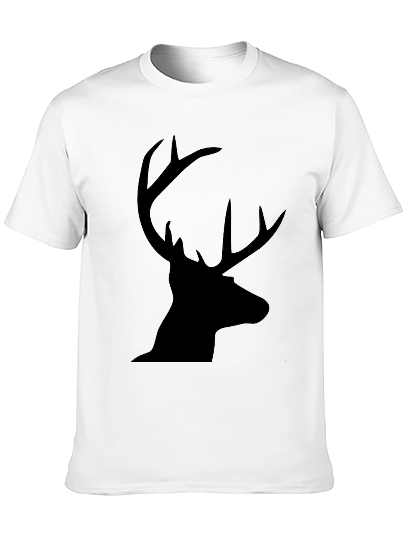 Mens Black Deer Graphic Tee - Classic Fit