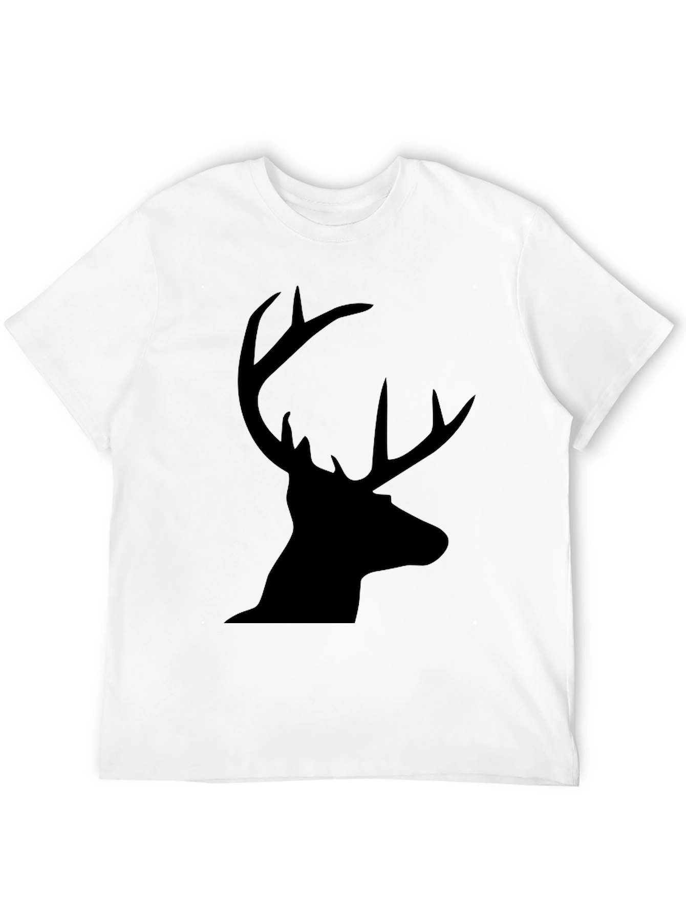 Mens Black Deer Graphic Tee - Classic Fit
