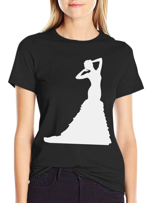 Elegant Dancer Graphic Tee - Stylish Silhouette Shirt