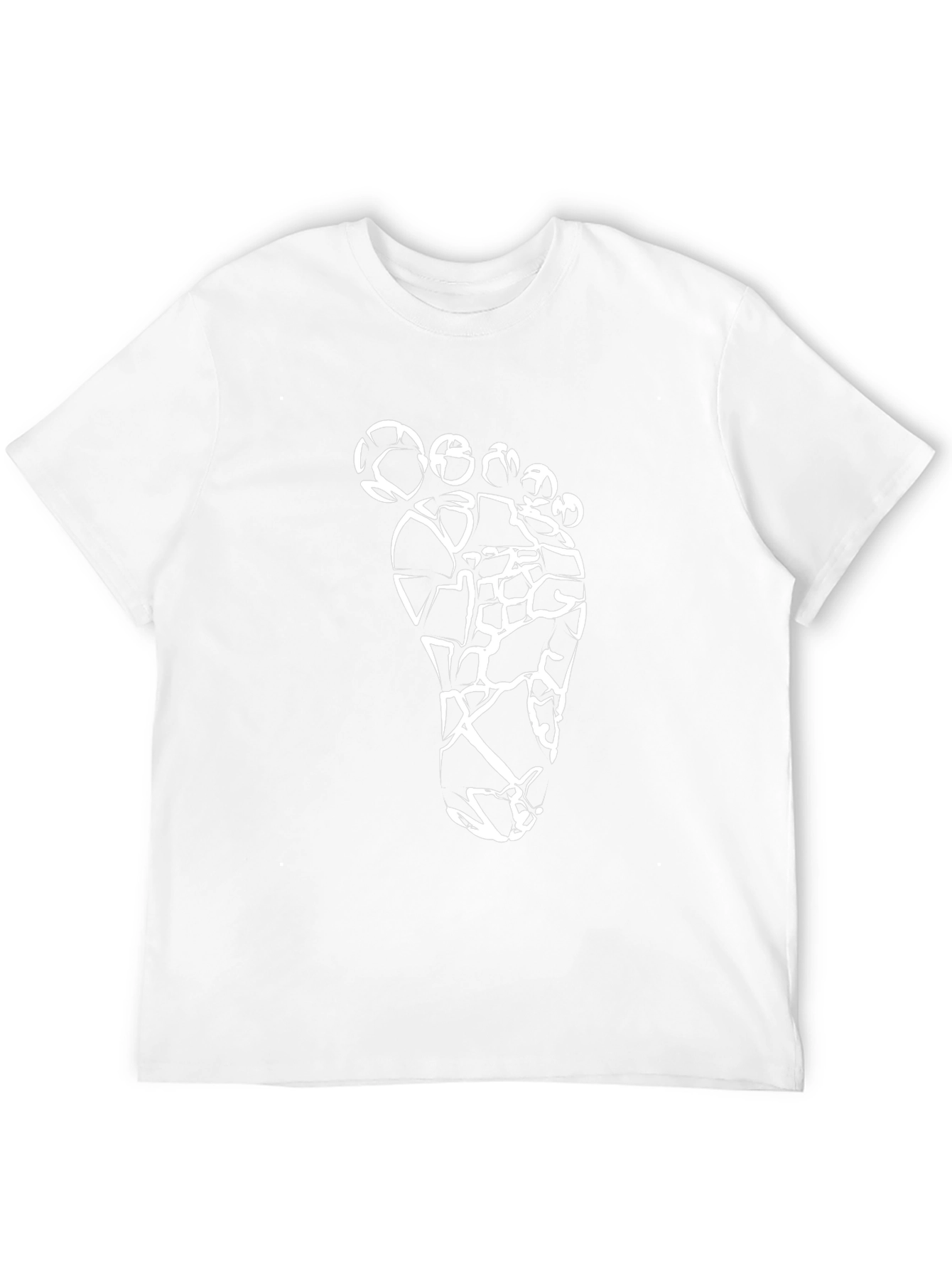 Abstract Footprint Black T-Shirt