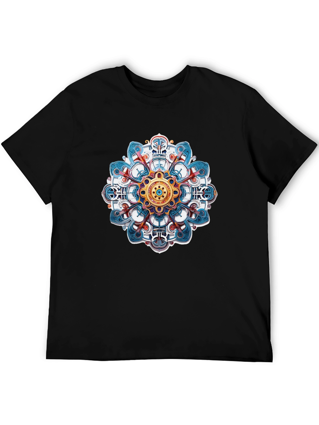 Mandala Design Black T-Shirt