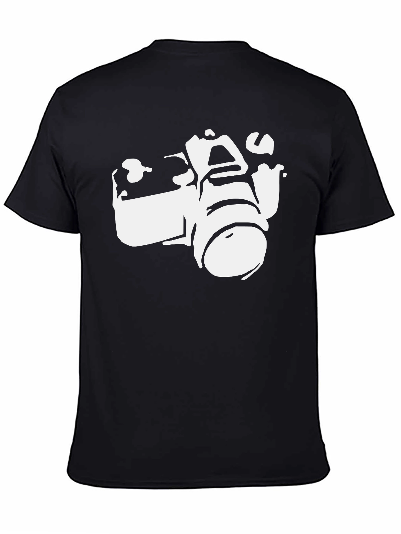 Camera Graphic Print Black T-Shirt