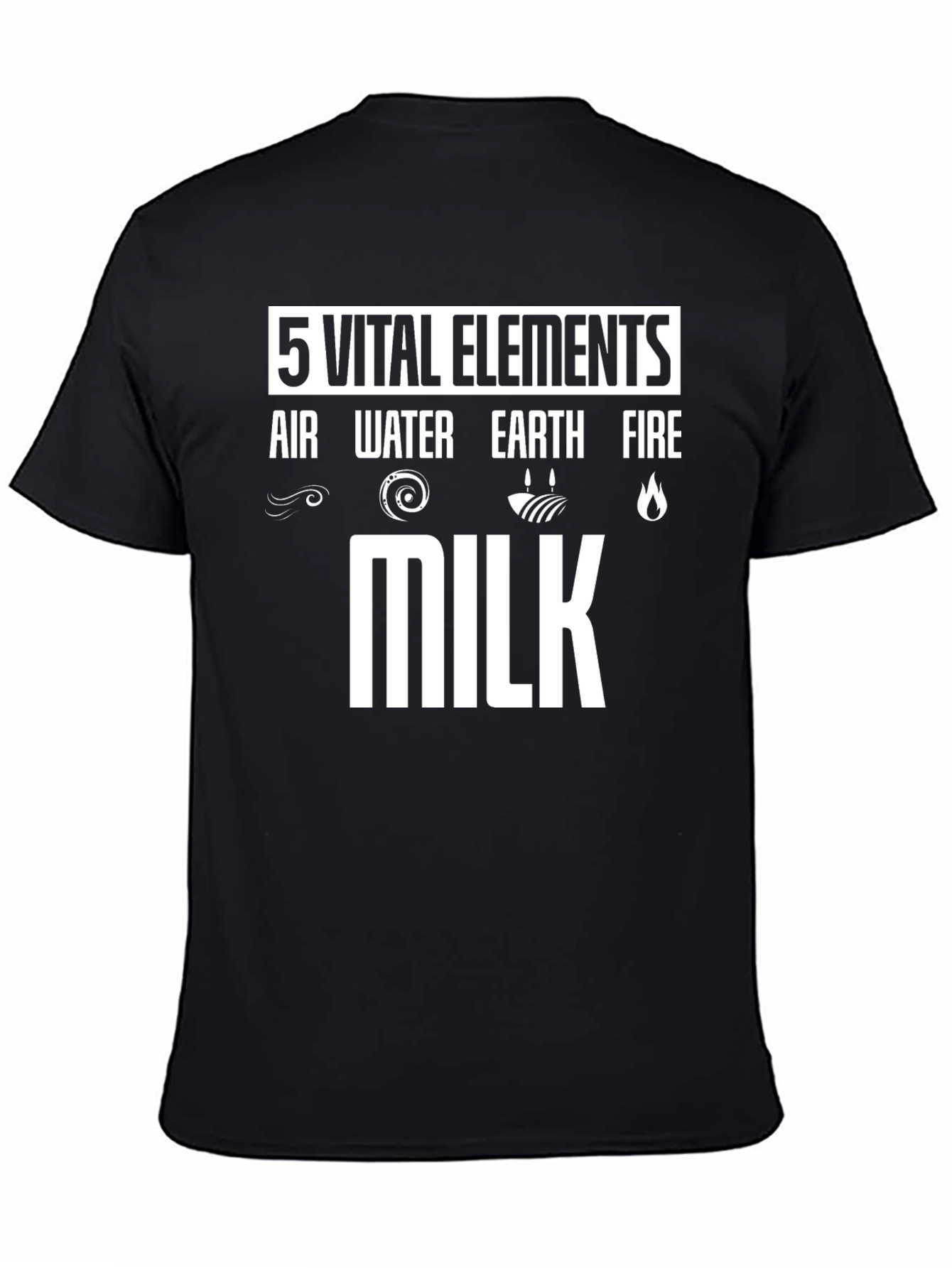 5 Vital Elements Milk Graphic T-Shirt