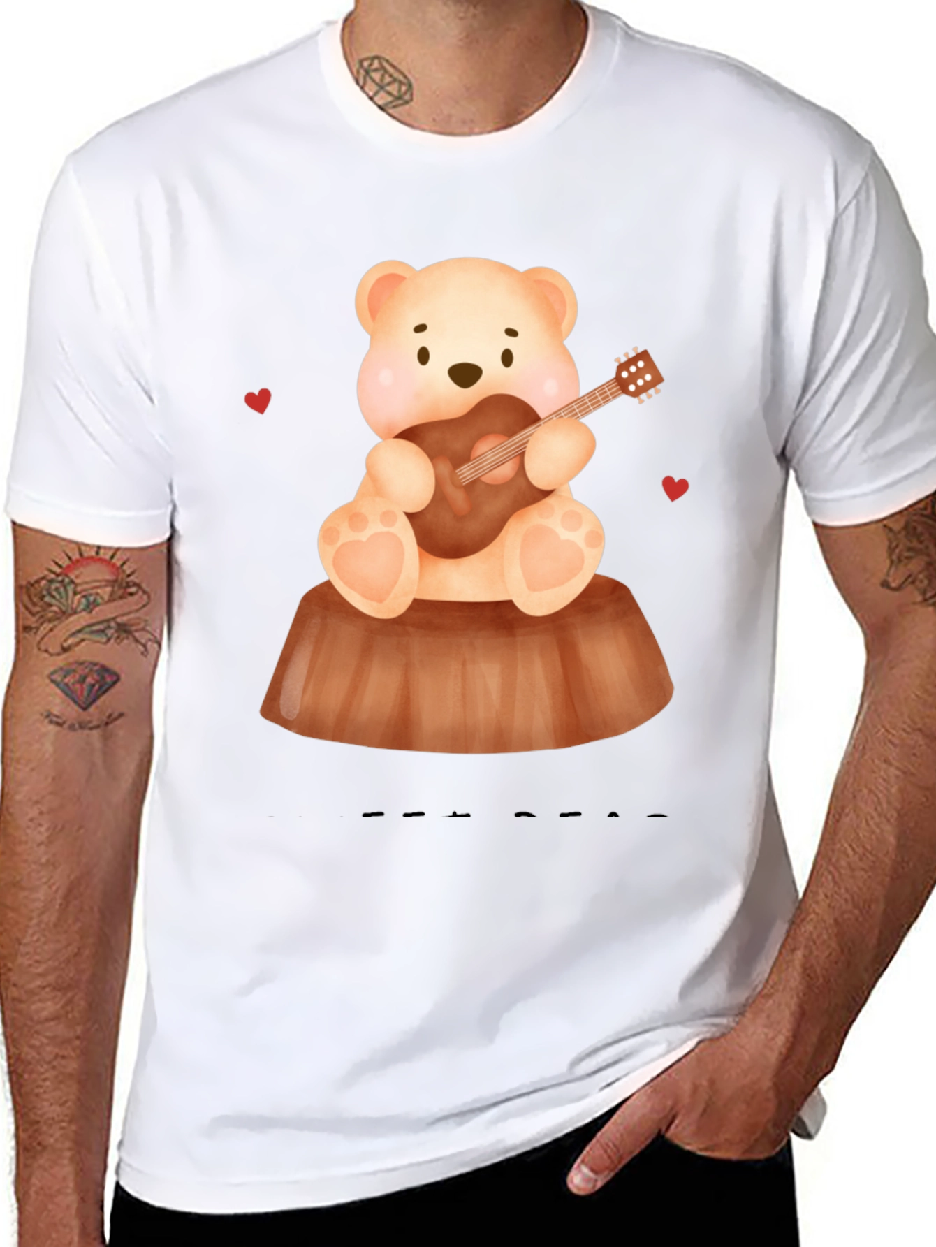 Teddy Bear Playing Guitar T-Shirt