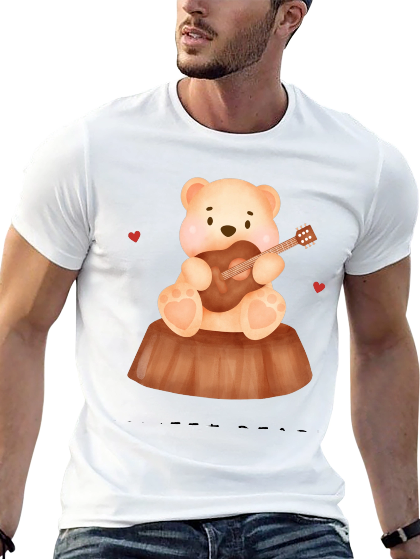 Teddy Bear Playing Guitar T-Shirt
