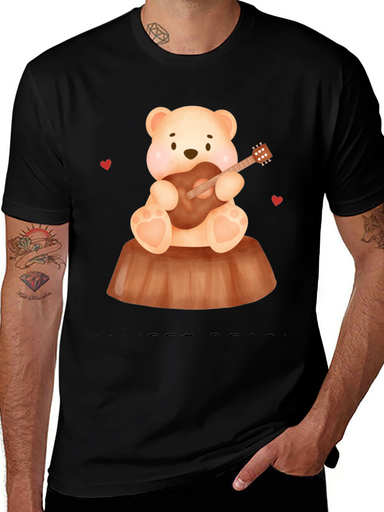 Teddy Bear Playing Guitar T-Shirt
