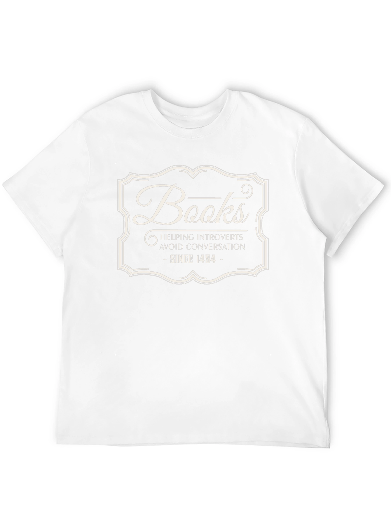 Introverts Books T-Shirt: Avoid Conversation Since 1454
