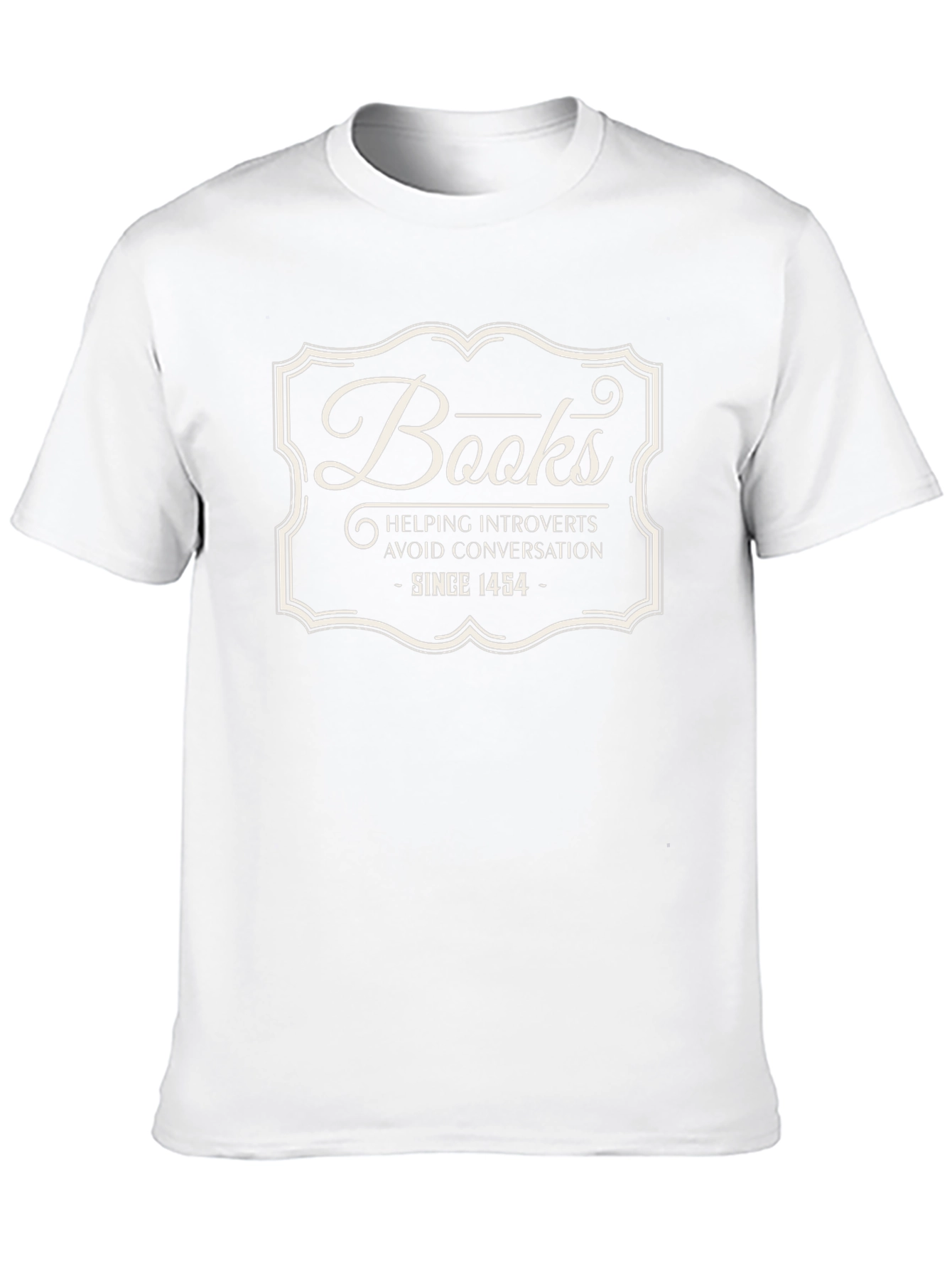 Introverts Books T-Shirt: Avoid Conversation Since 1454