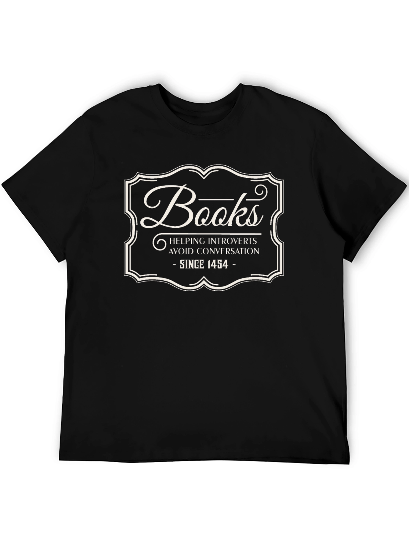 Introverts Books T-Shirt: Avoid Conversation Since 1454