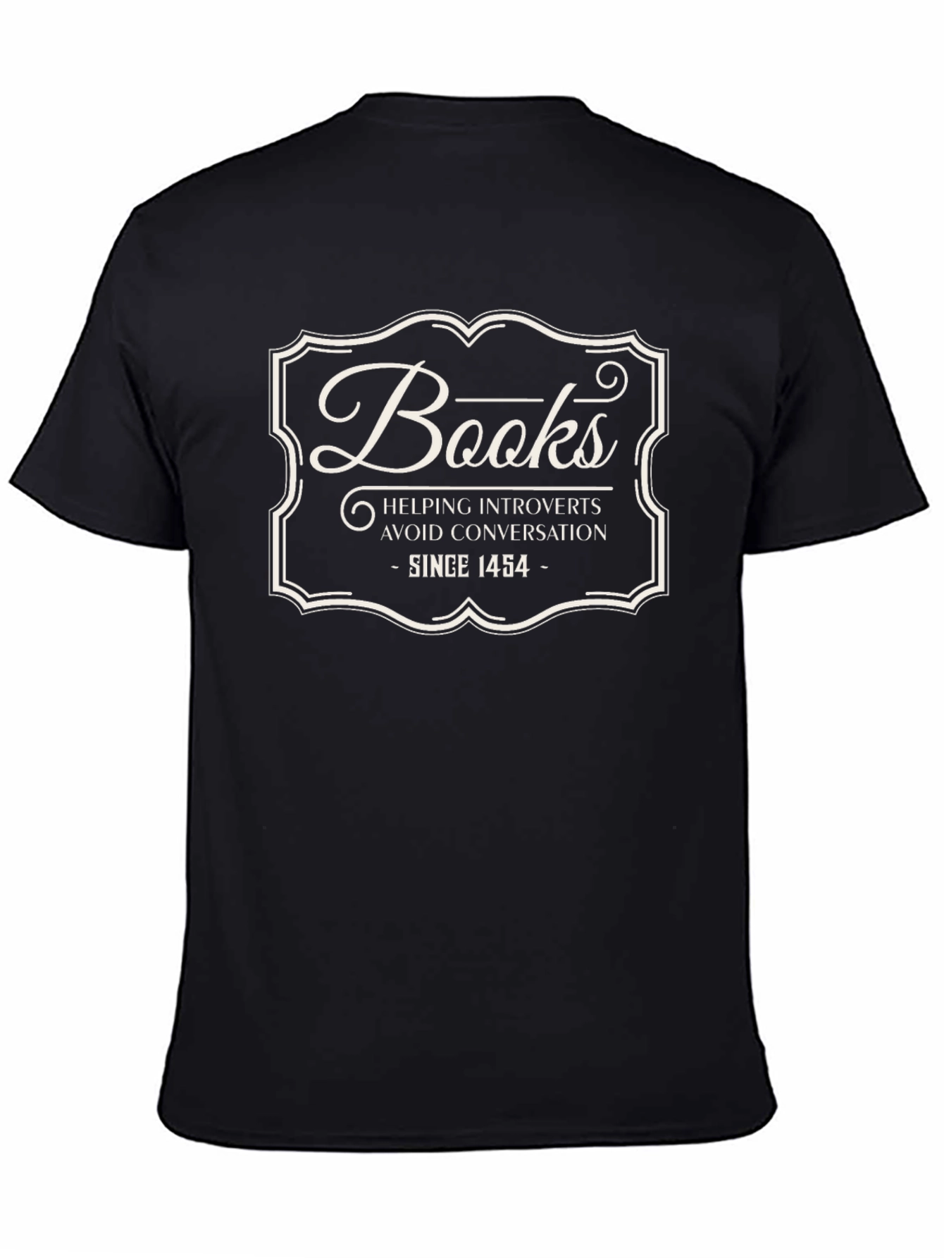 Introverts Books T-Shirt: Avoid Conversation Since 1454