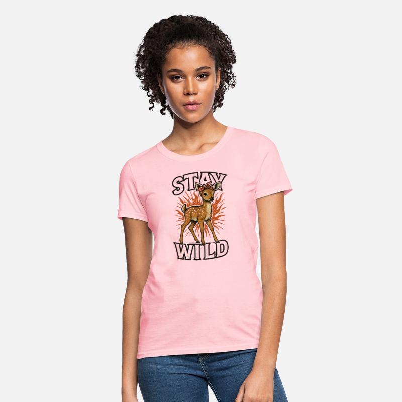 Stay Wild Fawn – Retro Rebel Deer with Attitude