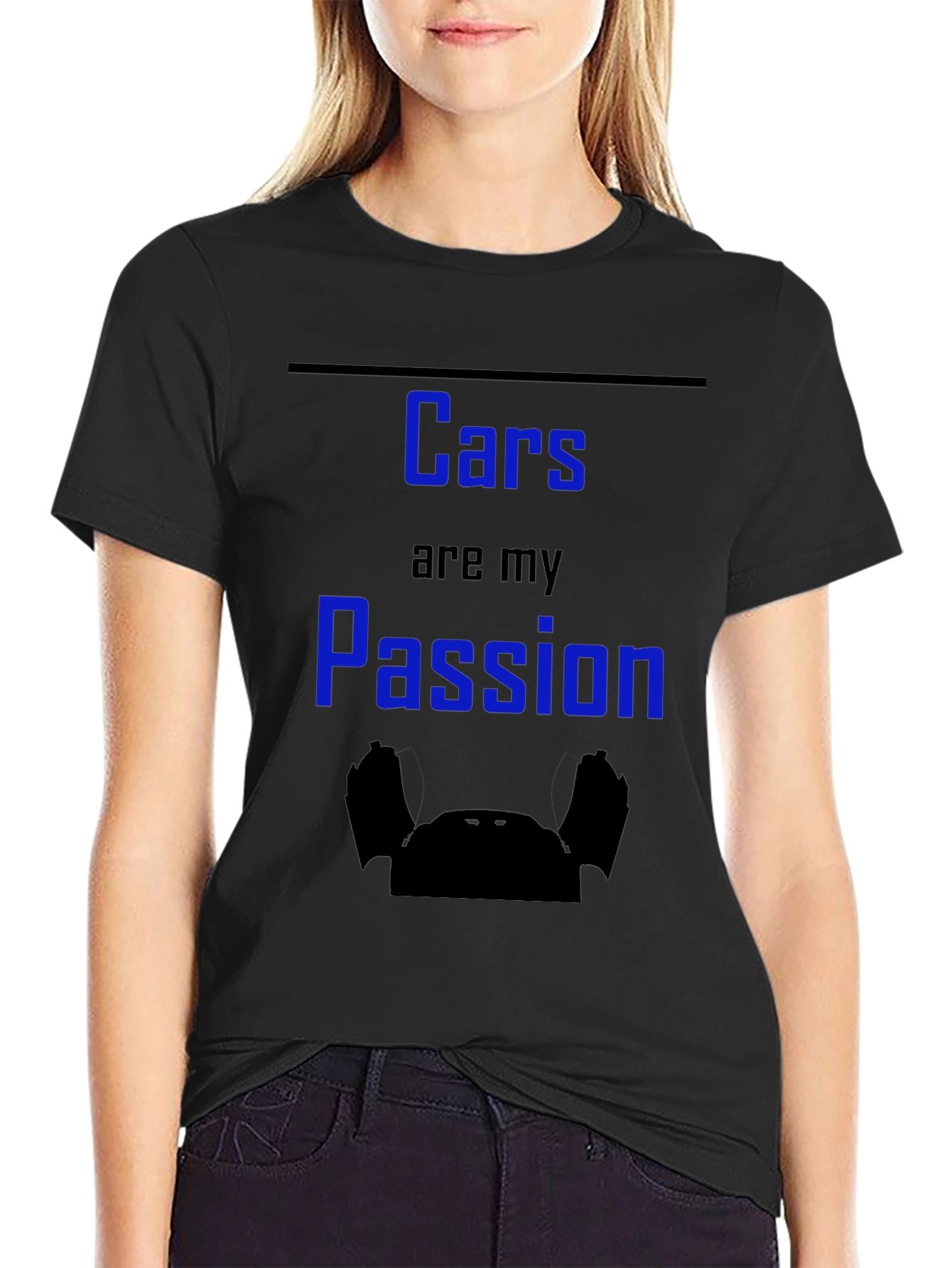 Cars are My Passion Black T-Shirt