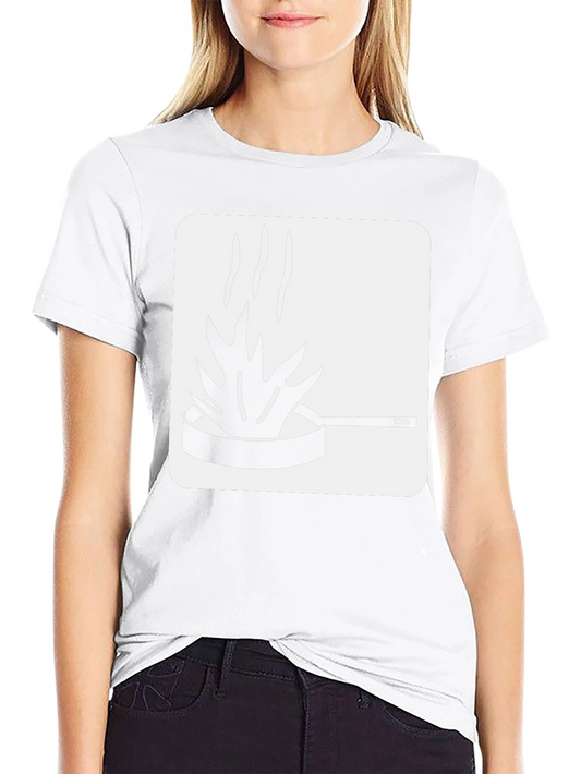 Funny Kitchen Fire T-Shirt - Black Cotton Tee
