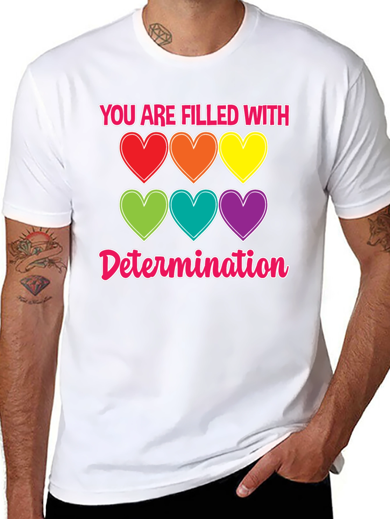Determination Hearts T-Shirt - Unisex