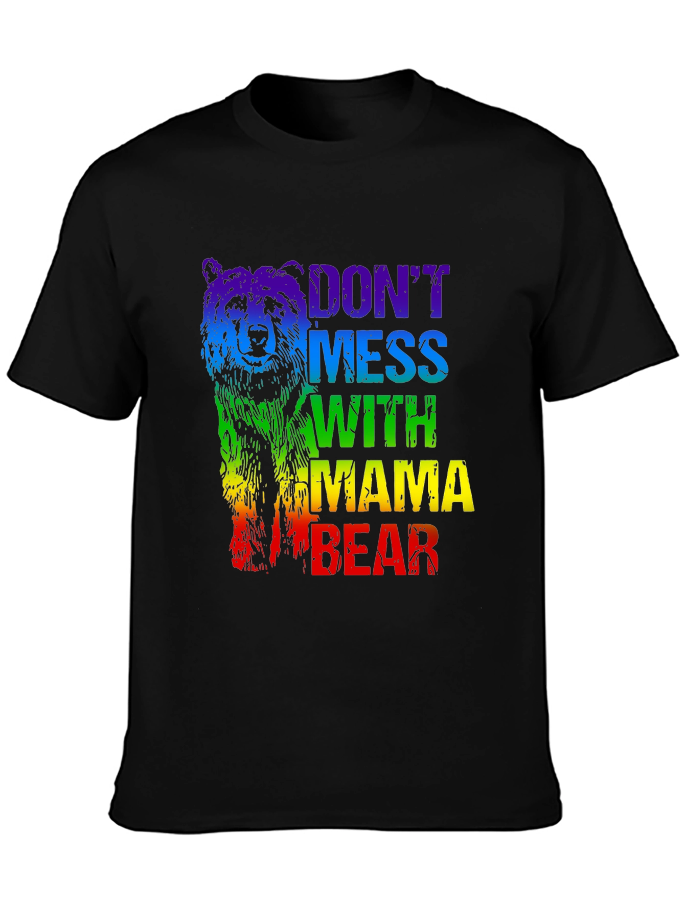 Mama Bear Rainbow Graphic T-Shirt