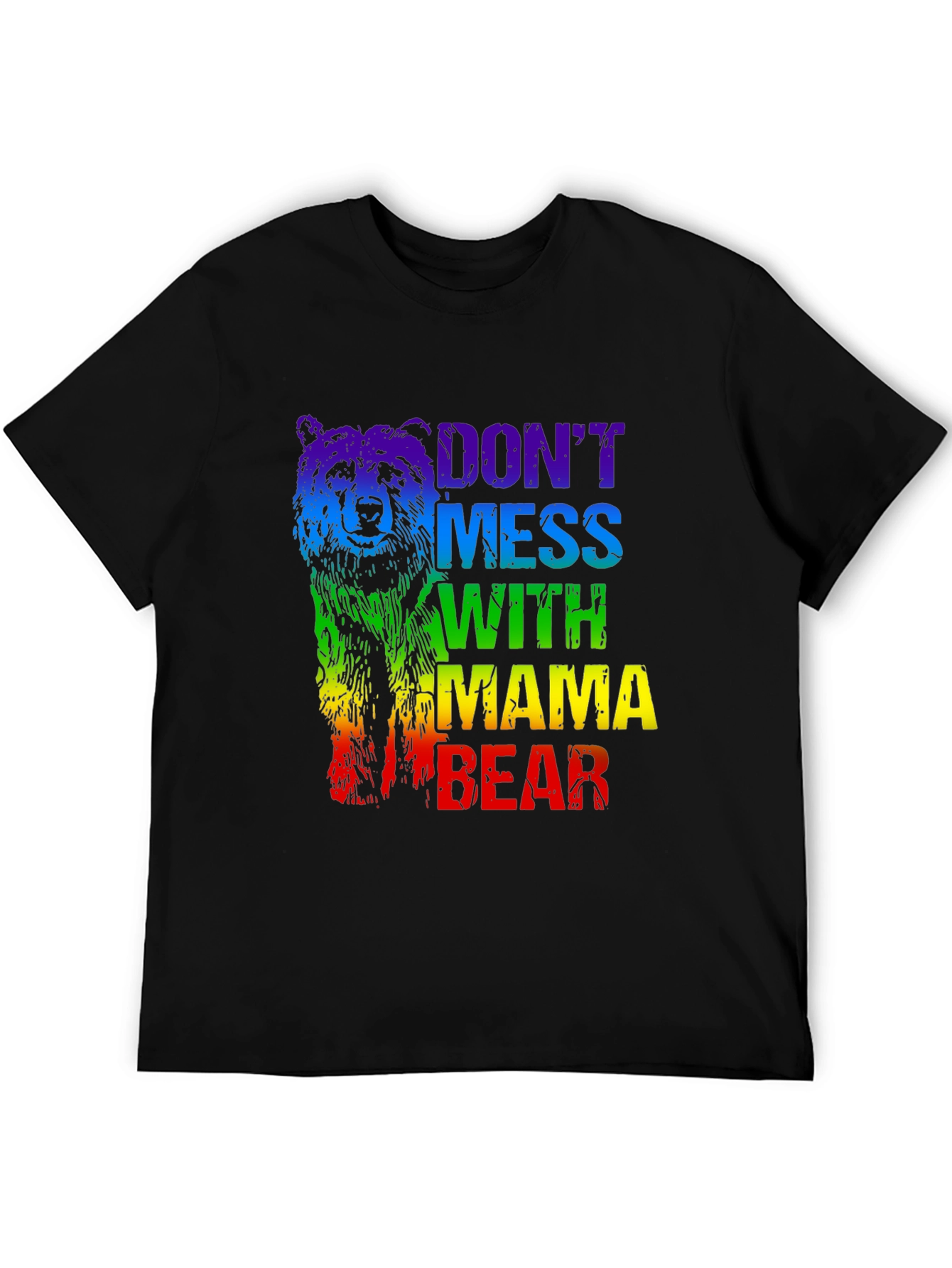 Mama Bear Rainbow Graphic T-Shirt