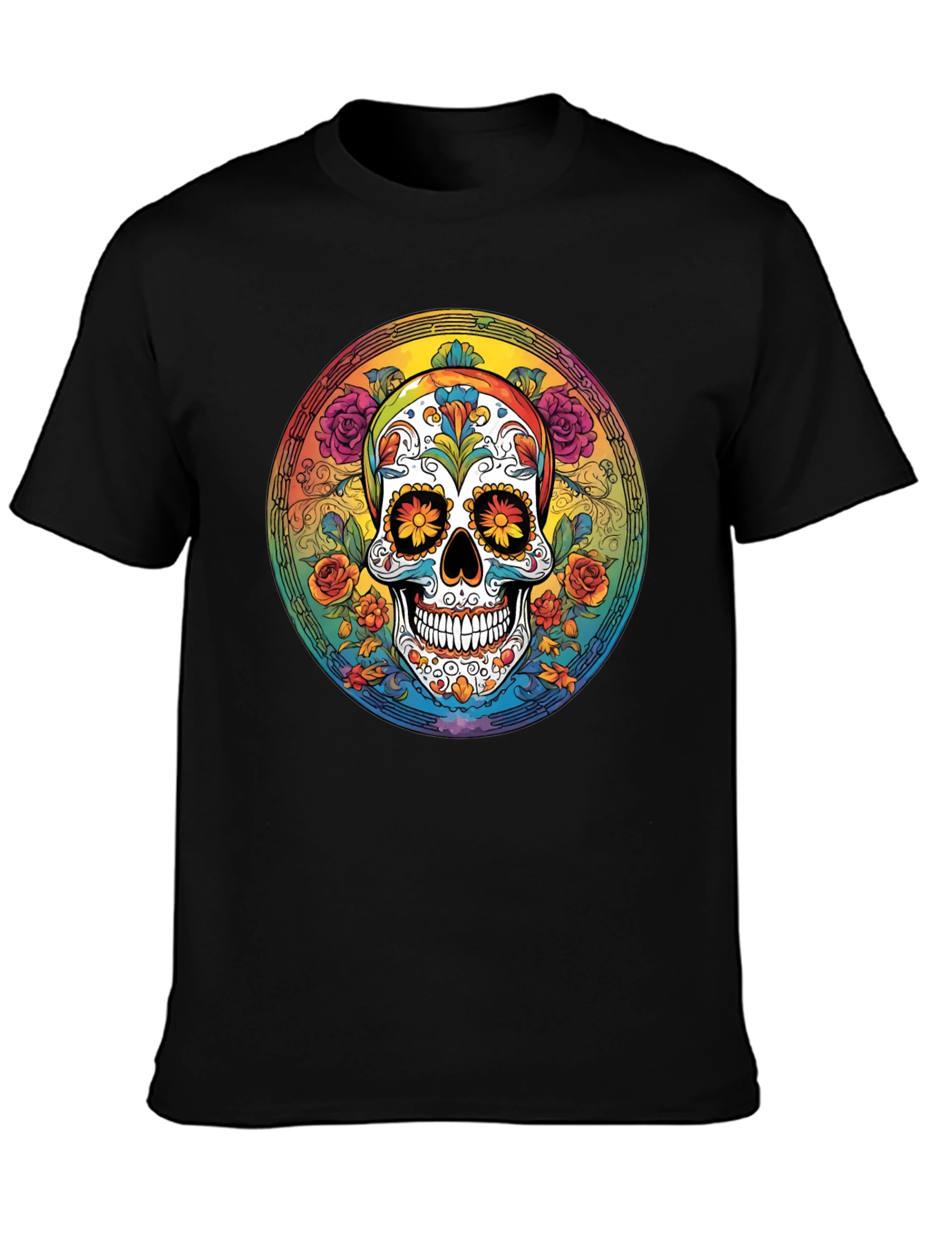 Day of the Dead Skull Graphic Tee
