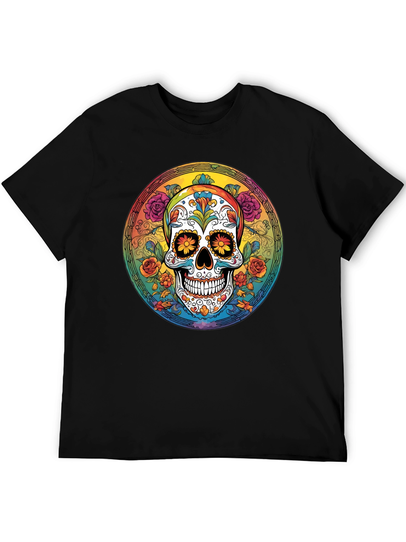 Day of the Dead Skull Graphic Tee