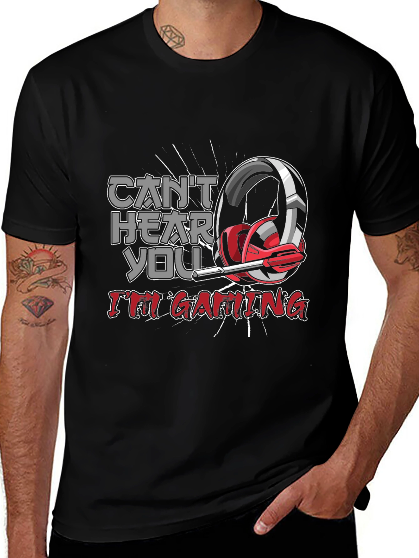 Gamer T-Shirt - Cant Hear You Im Gaming
