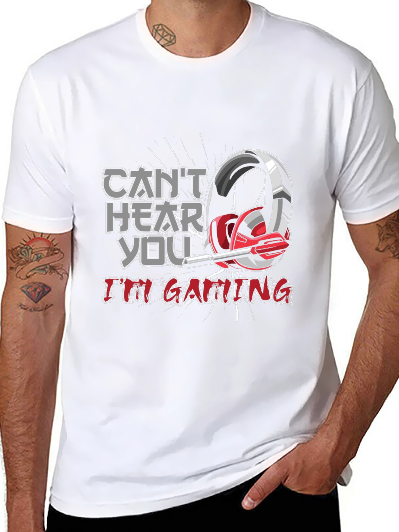 Gamer T-Shirt - Cant Hear You Im Gaming