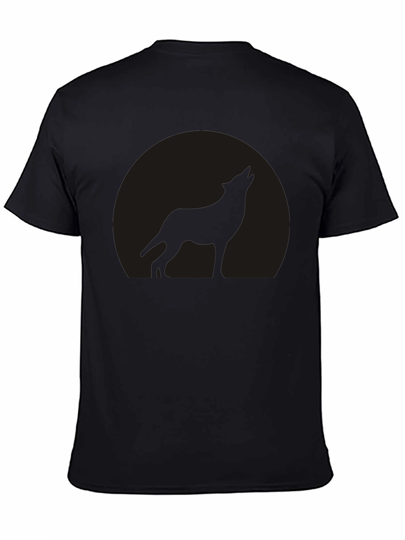 Wolf Moon Graphic Tee - Black Cotton T-Shirt