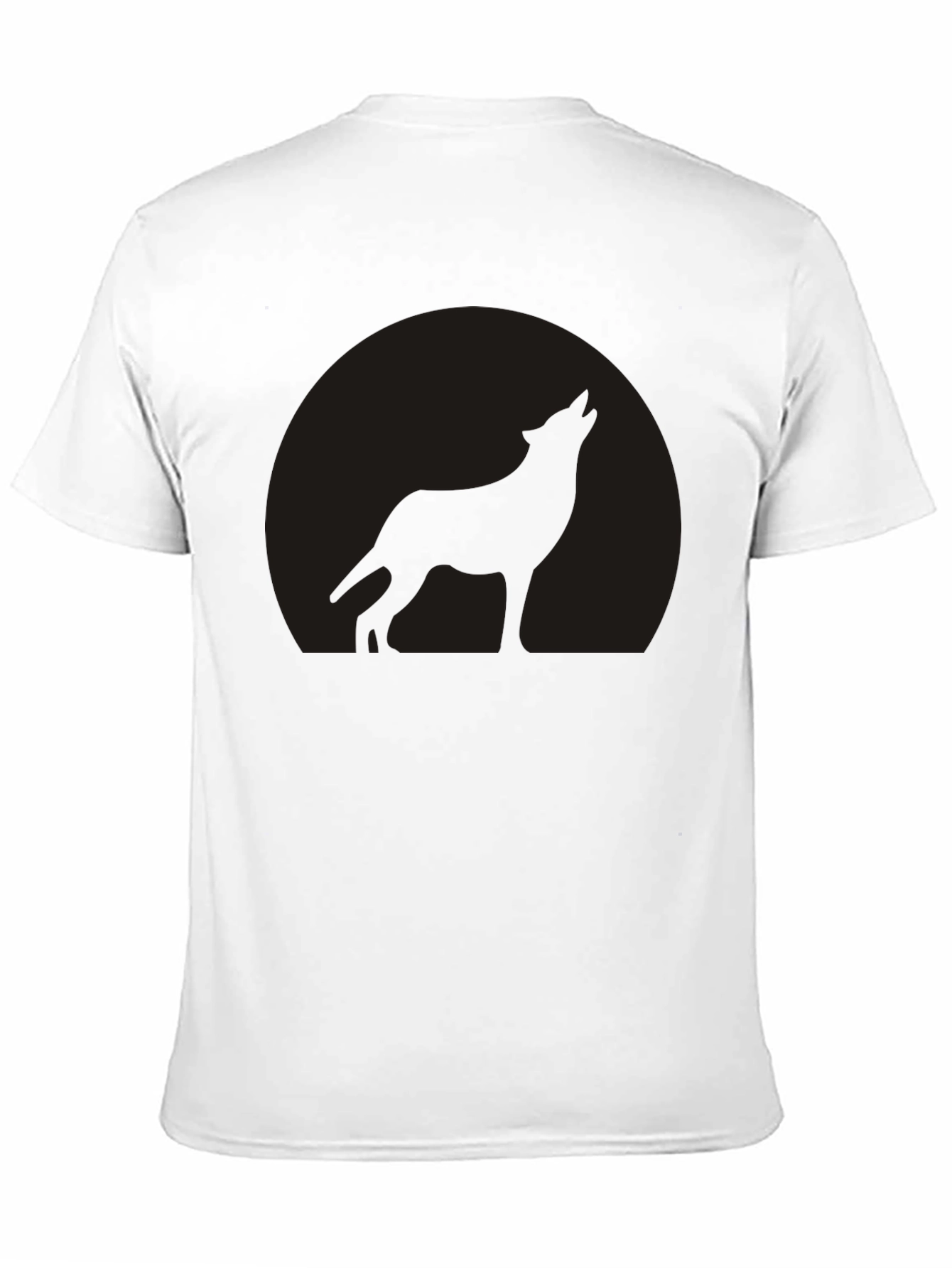 Wolf Moon Graphic Tee - Black Cotton T-Shirt