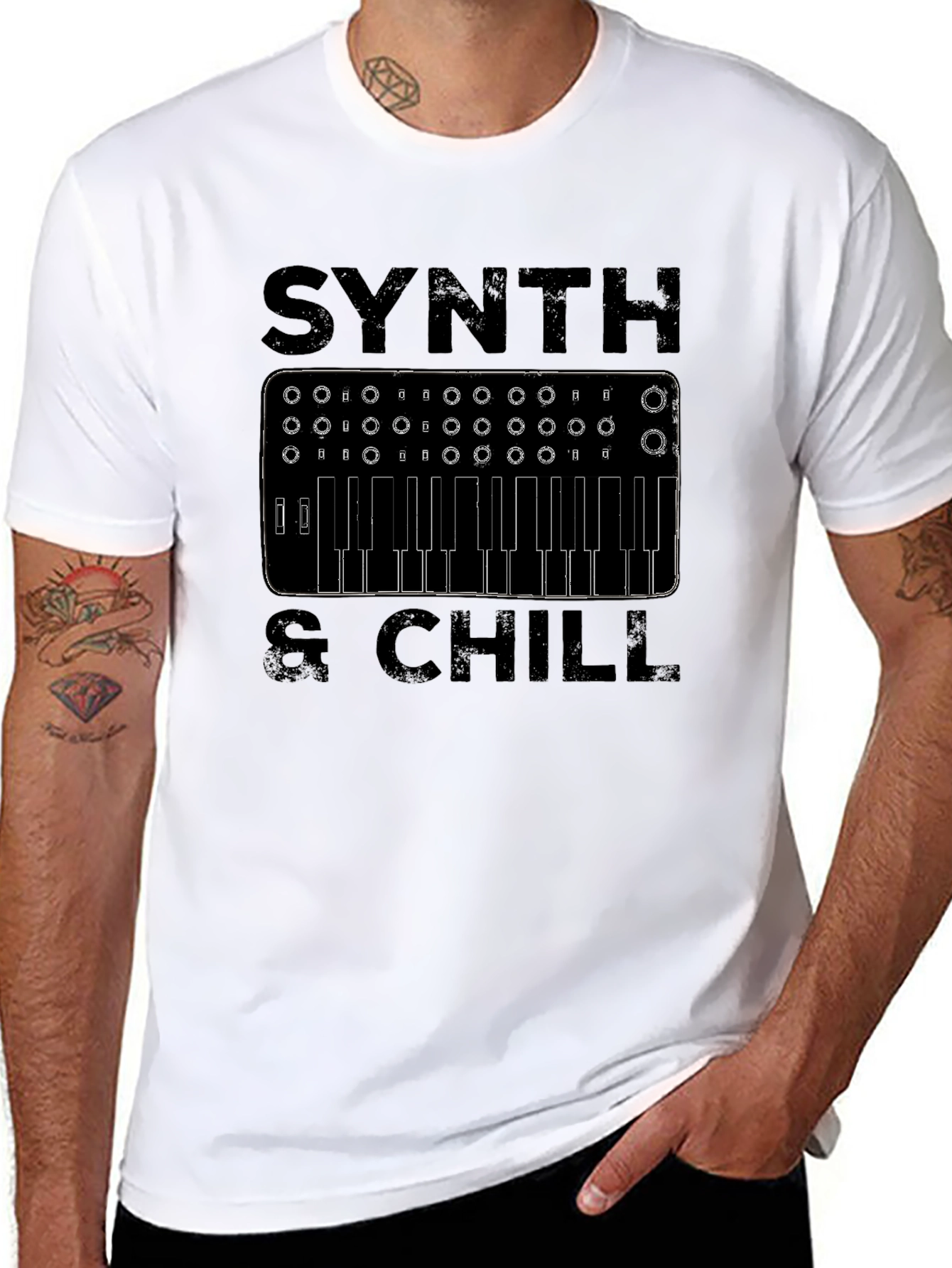 Synth & Chill T-Shirt - Music Lover Tee