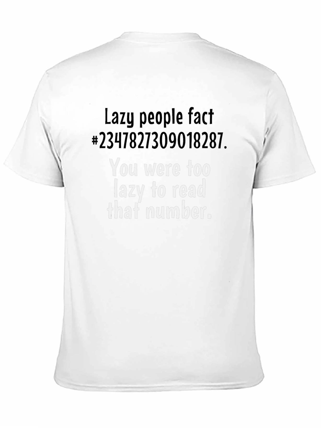 Lazy Fact Tee: Humorous Graphic T-Shirt