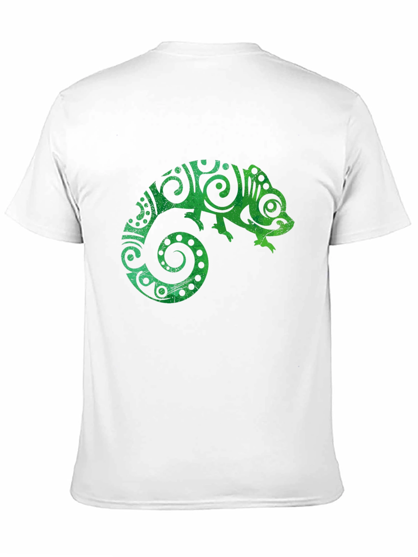 Tribal Chameleon Graphic Tee - Black Unisex T-Shirt