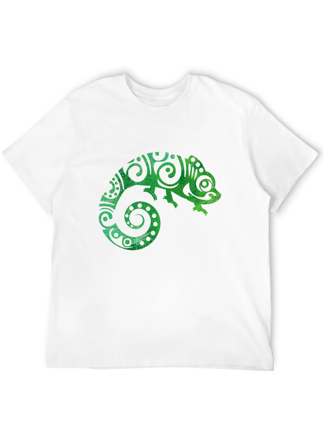 Tribal Chameleon Graphic Tee - Black Unisex T-Shirt