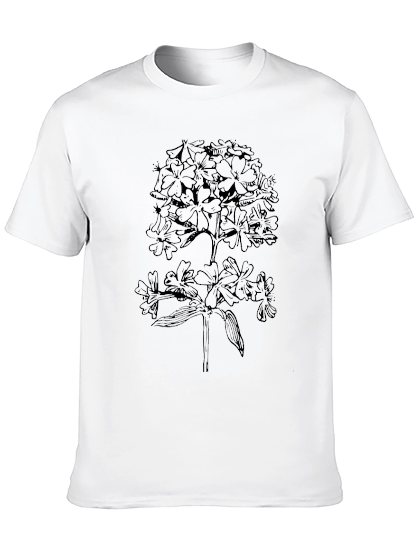 Botanical Black Tee - Floral Design