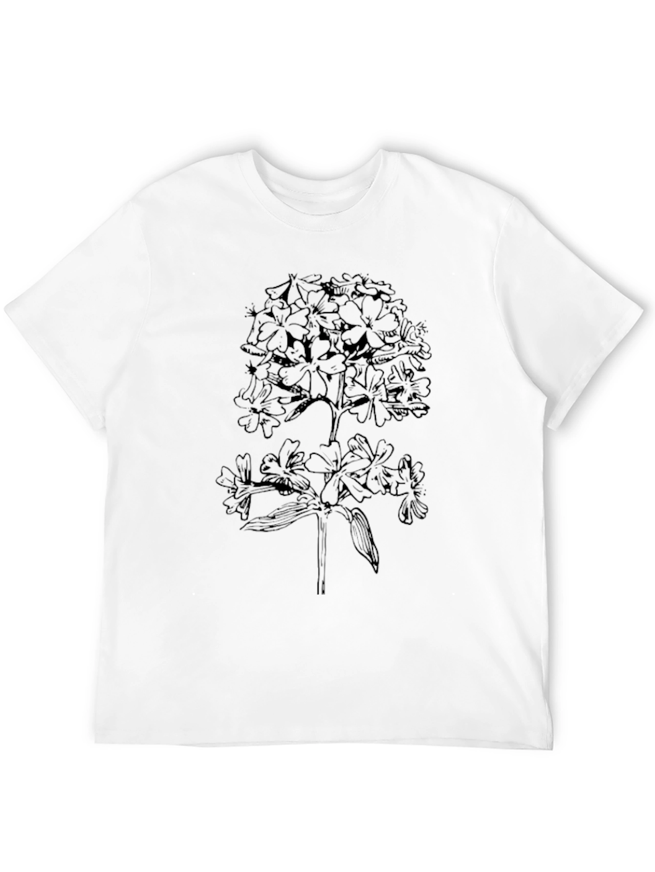 Botanical Black Tee - Floral Design