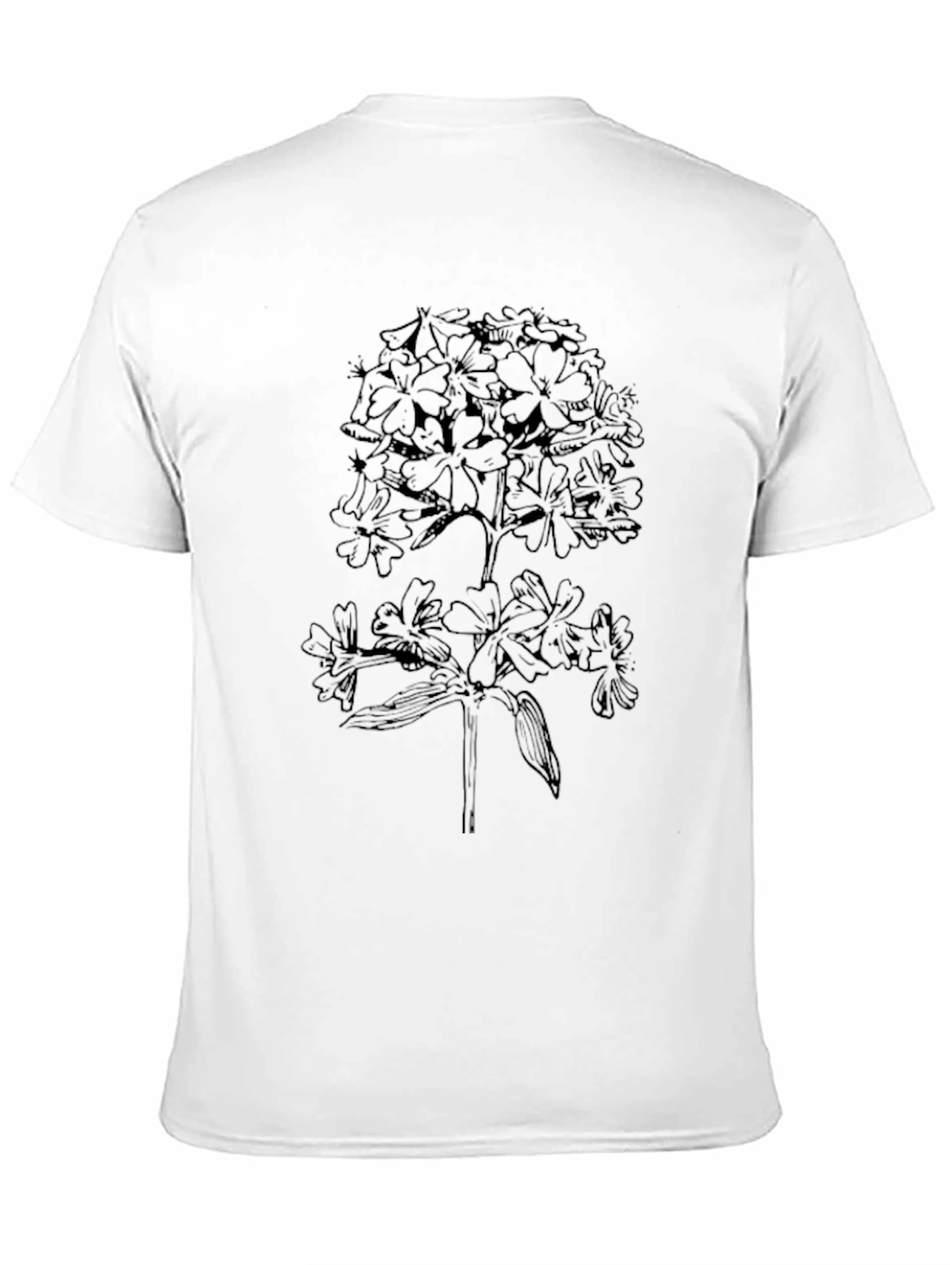Botanical Black Tee - Floral Design