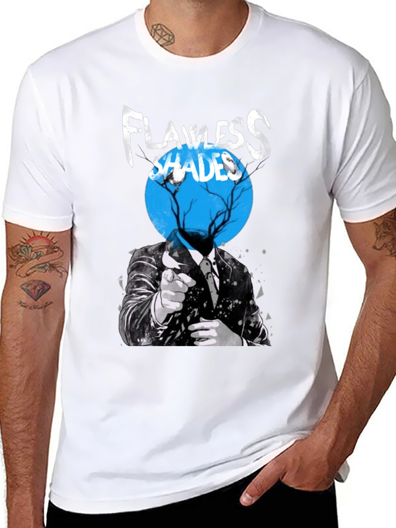Flawless Shades Graphic Print Black T-Shirt