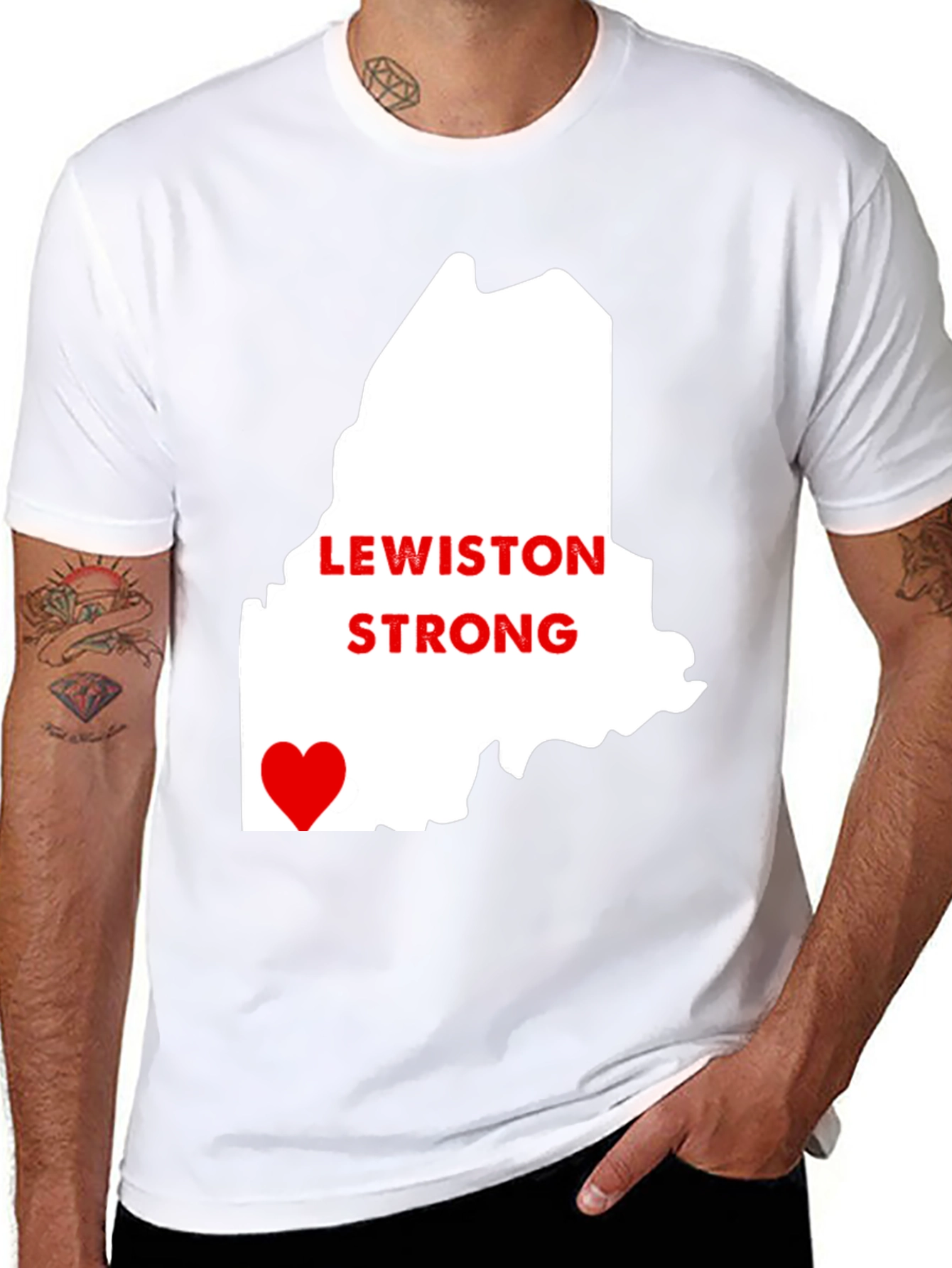 Lewiston Strong Graphic Tee - Maine Tribute