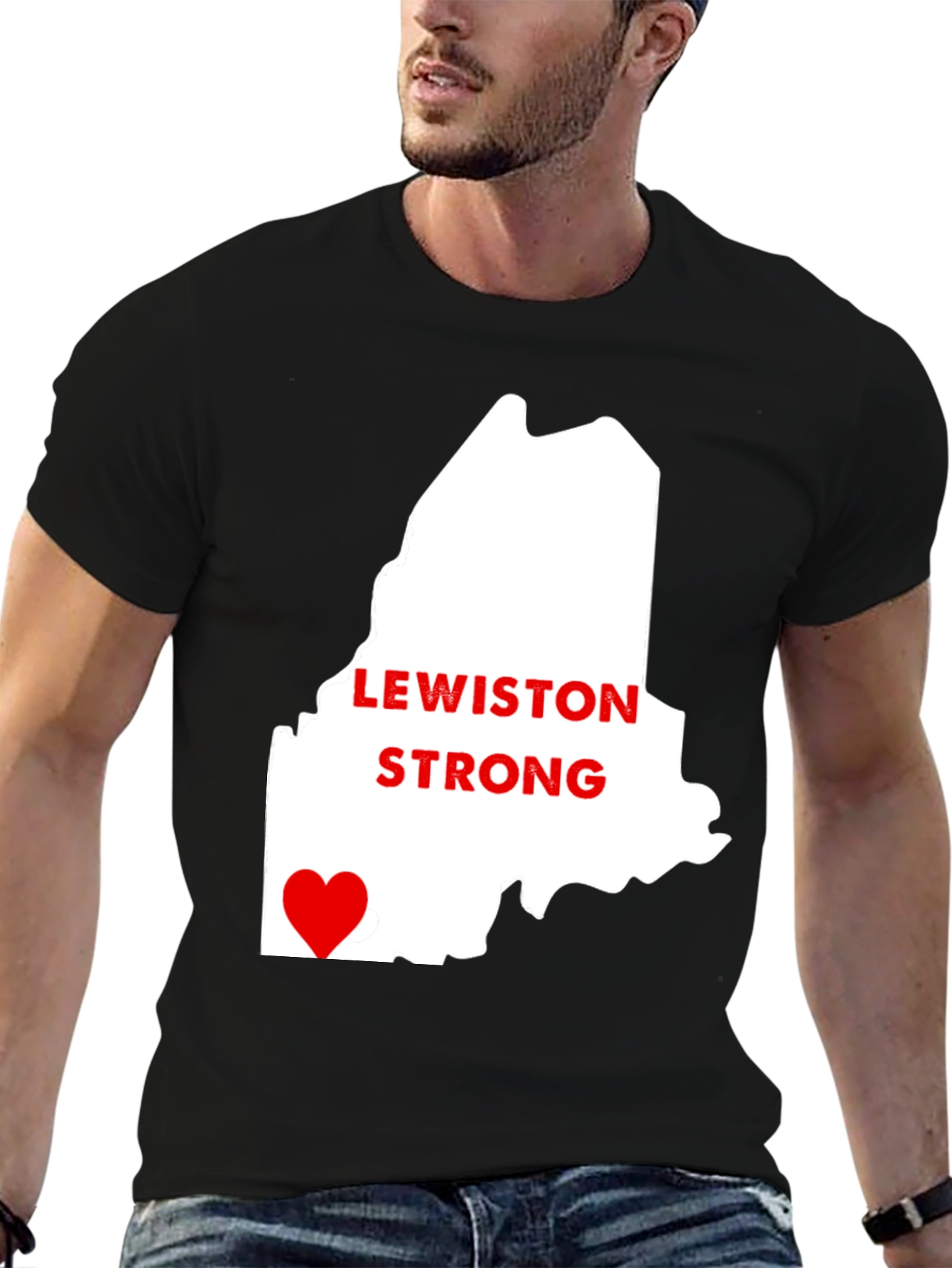 Lewiston Strong Graphic Tee - Maine Tribute