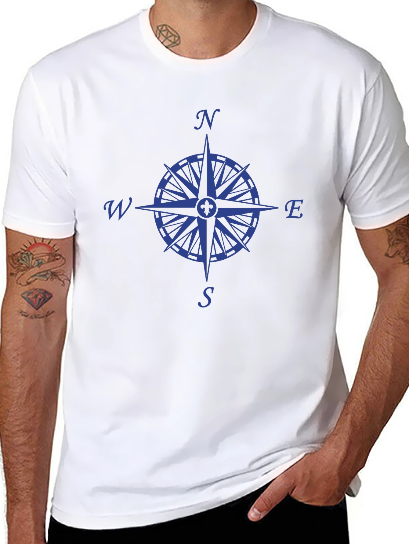 Compass Rose T-Shirt - Classic Nautical Design
