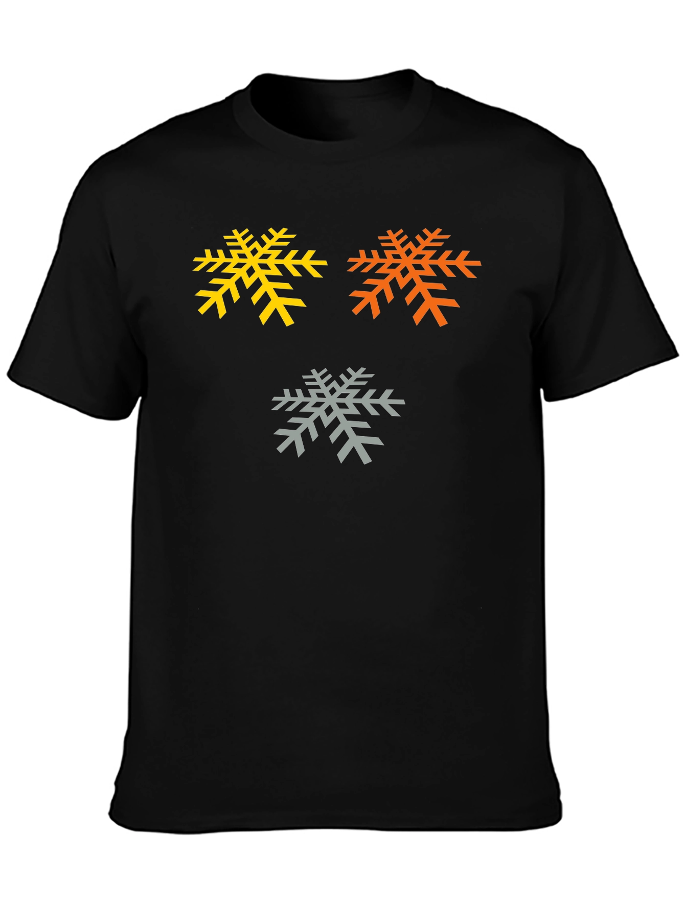Snowflake Graphic Tee - Black Cotton Blend