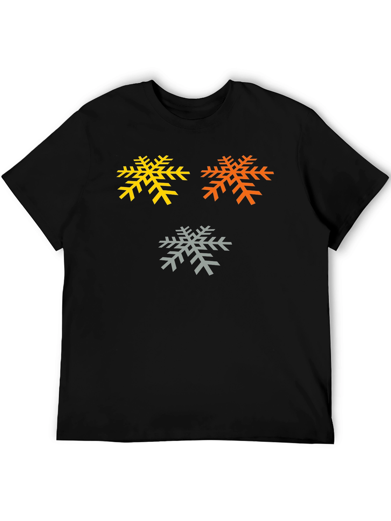 Snowflake Graphic Tee - Black Cotton Blend