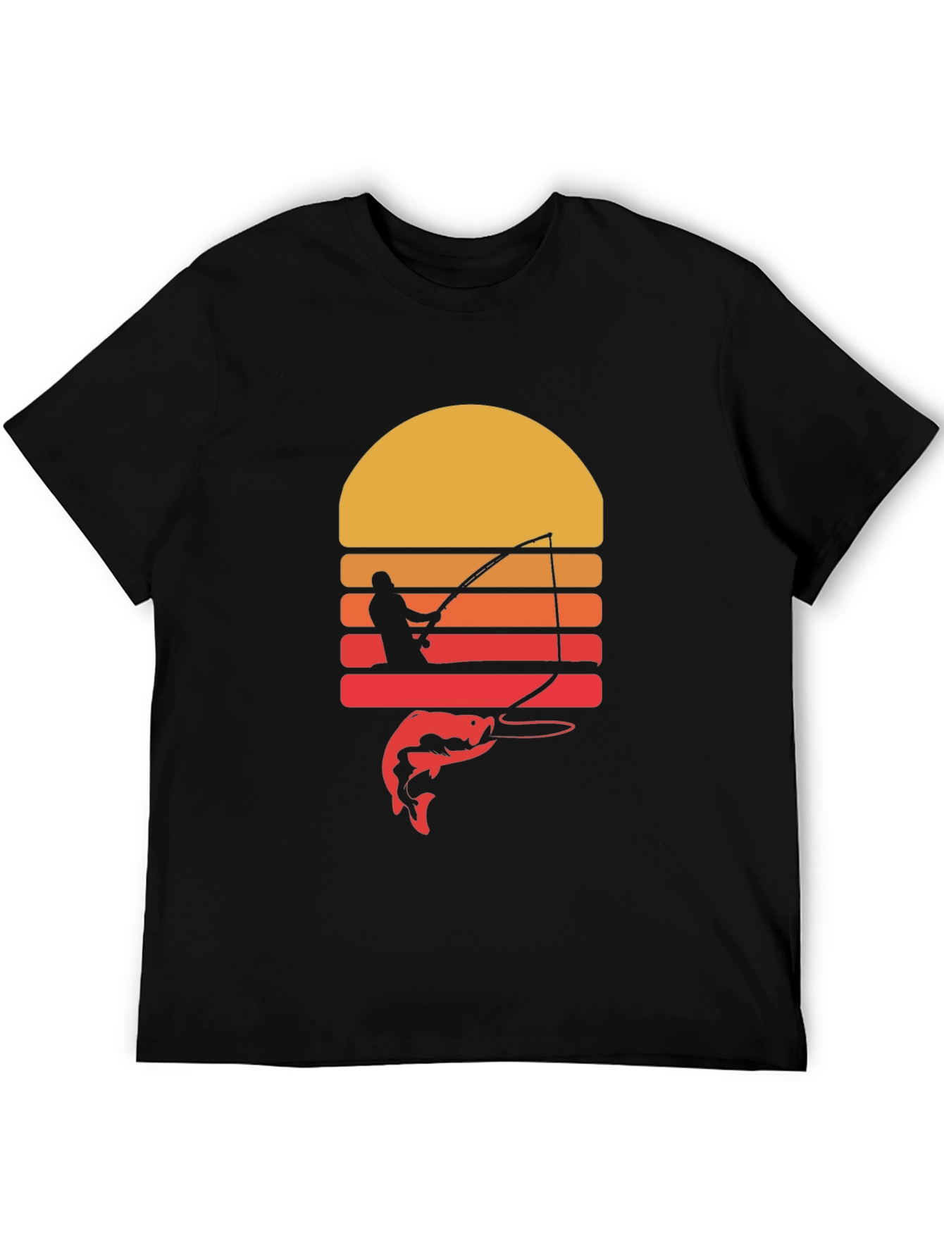Fishing Sunset Graphic Tee