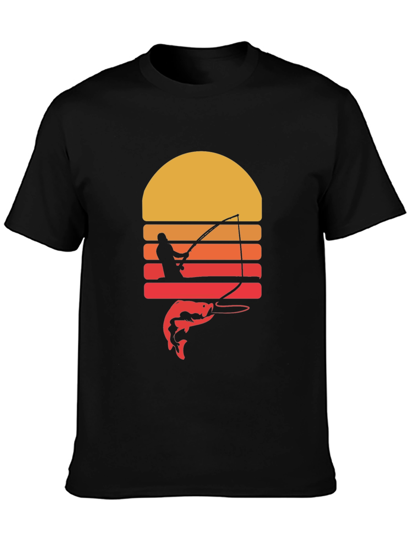 Fishing Sunset Graphic Tee