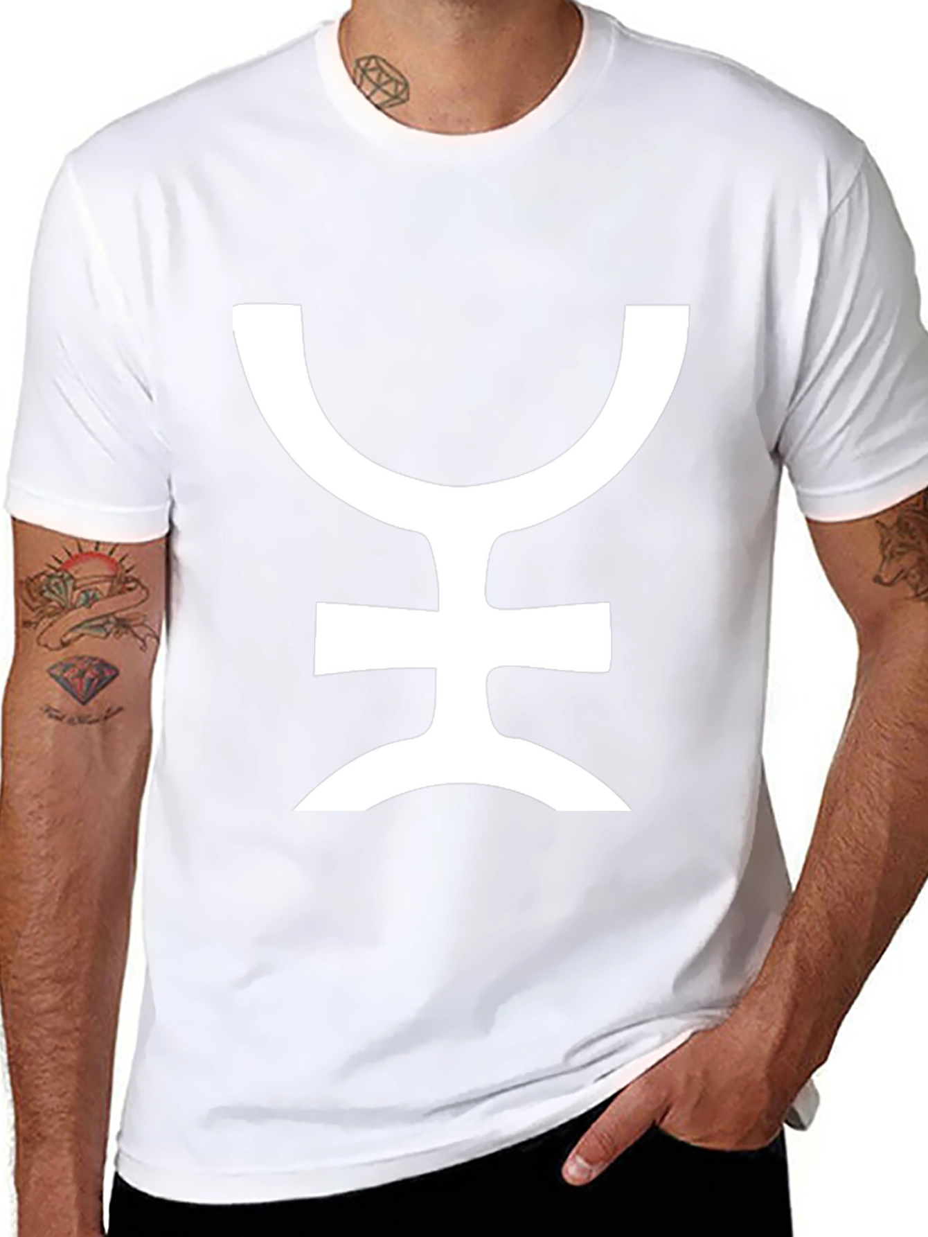 Symbol Graphic Tee - Stylish Black Cotton T-Shirt
