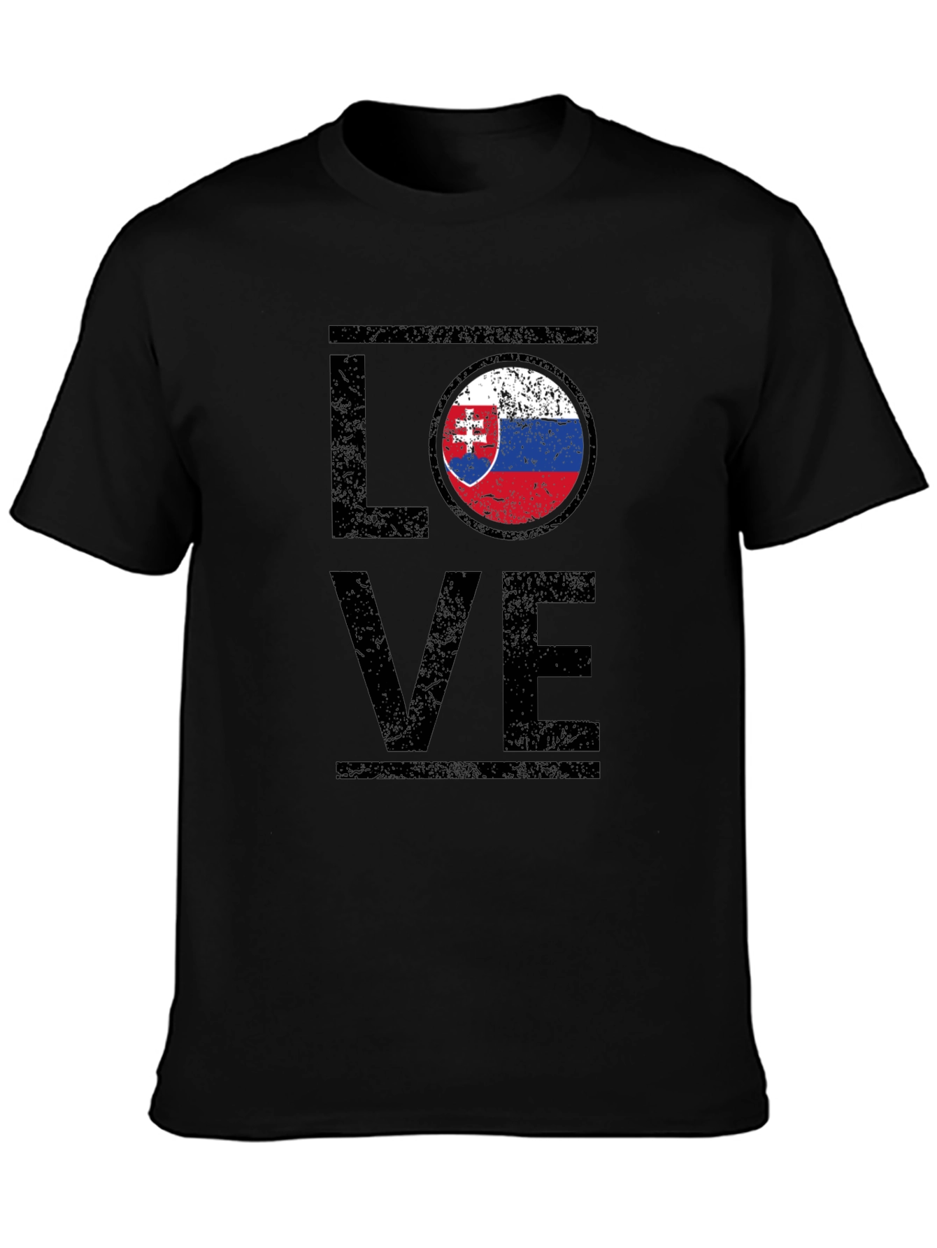 Slovakia Love Flag T-Shirt - Distressed Design