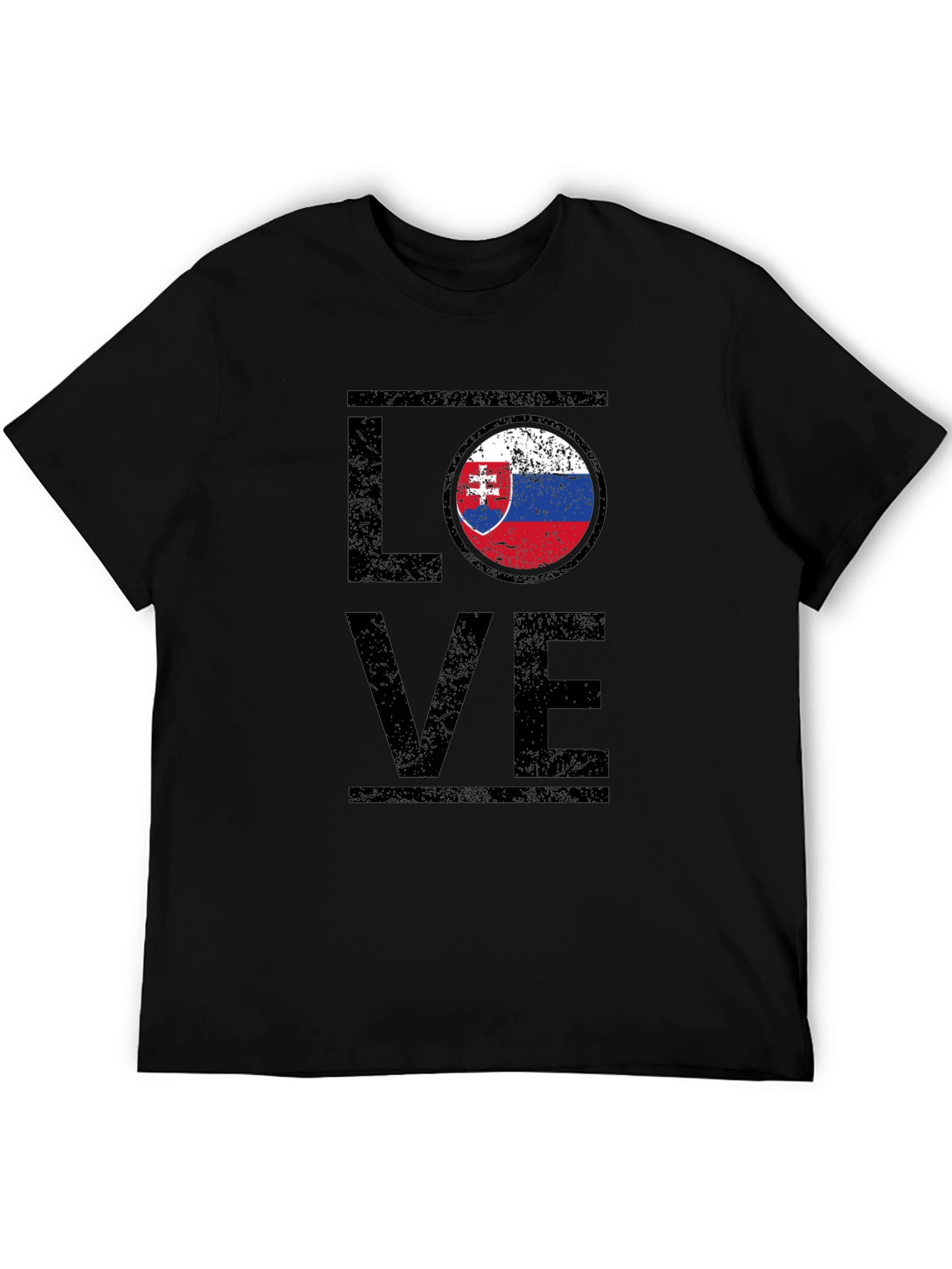 Slovakia Love Flag T-Shirt - Distressed Design