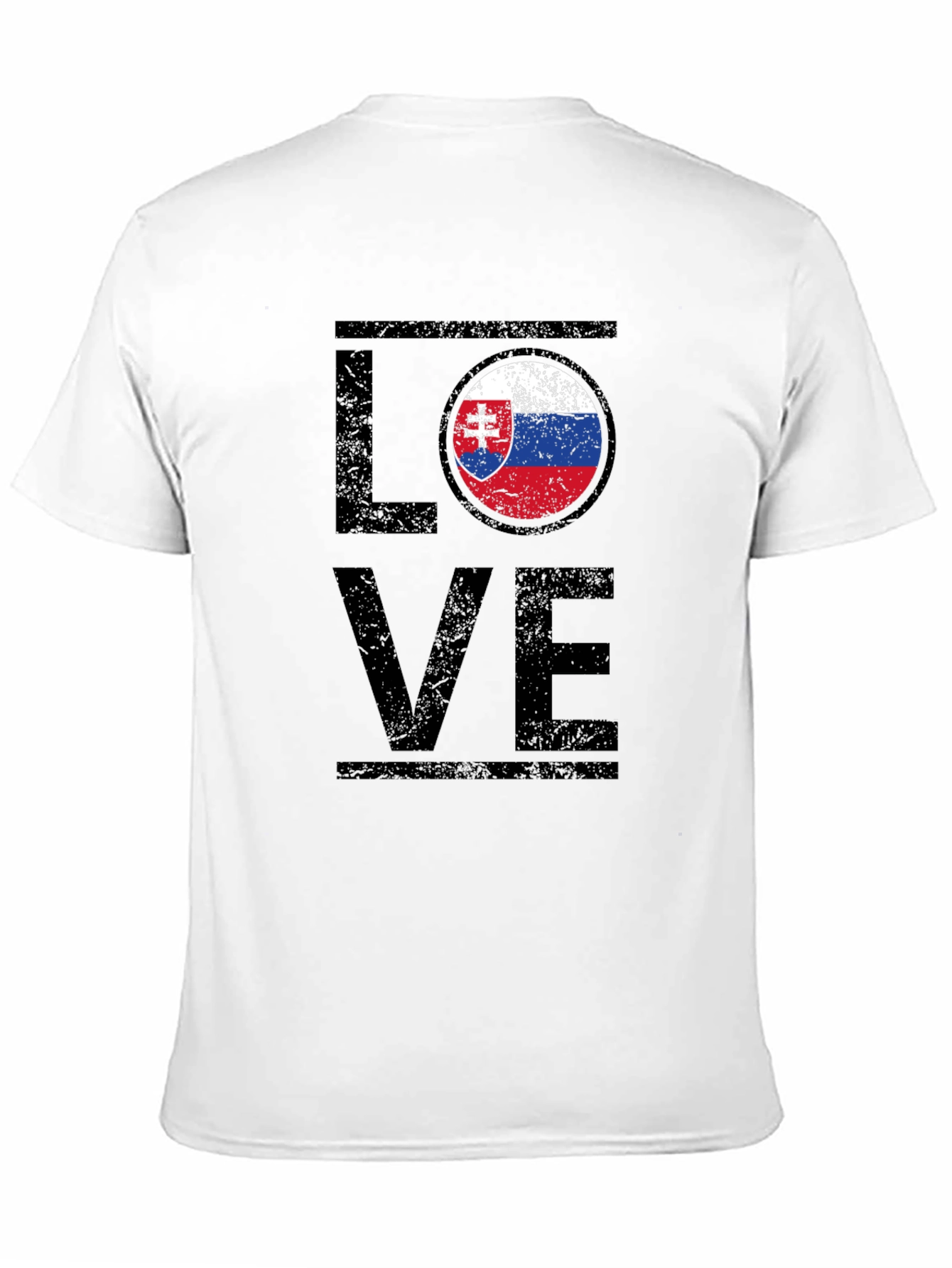 Slovakia Love Flag T-Shirt - Distressed Design