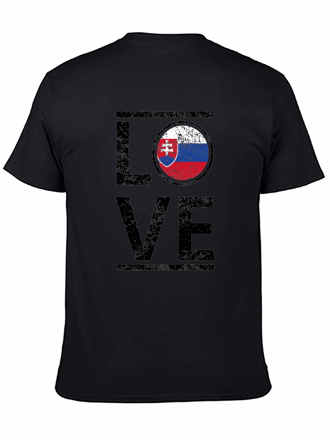 Slovakia Love Flag T-Shirt - Distressed Design