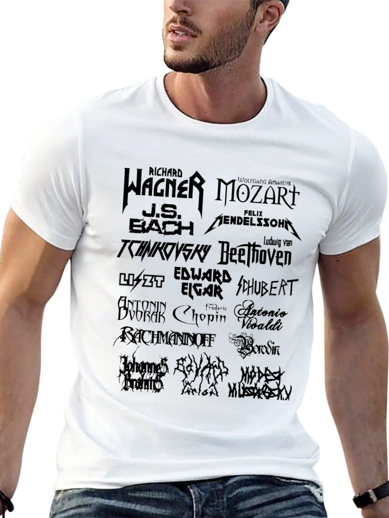 Classical Composers Black T-Shirt