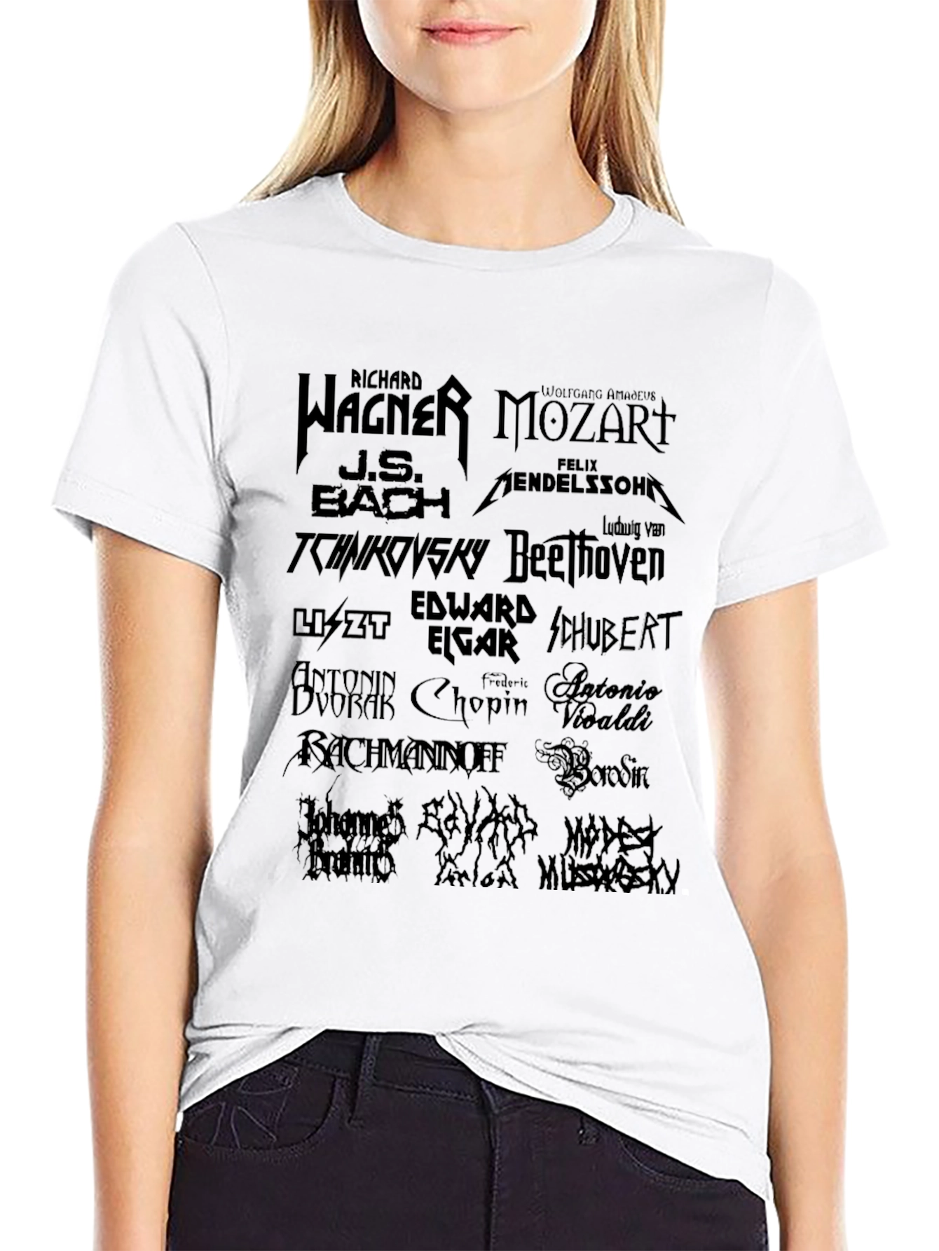 Classical Composers Black T-Shirt