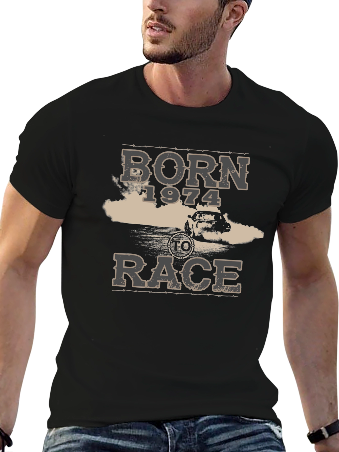 Born 1974 to Race Tee - Black