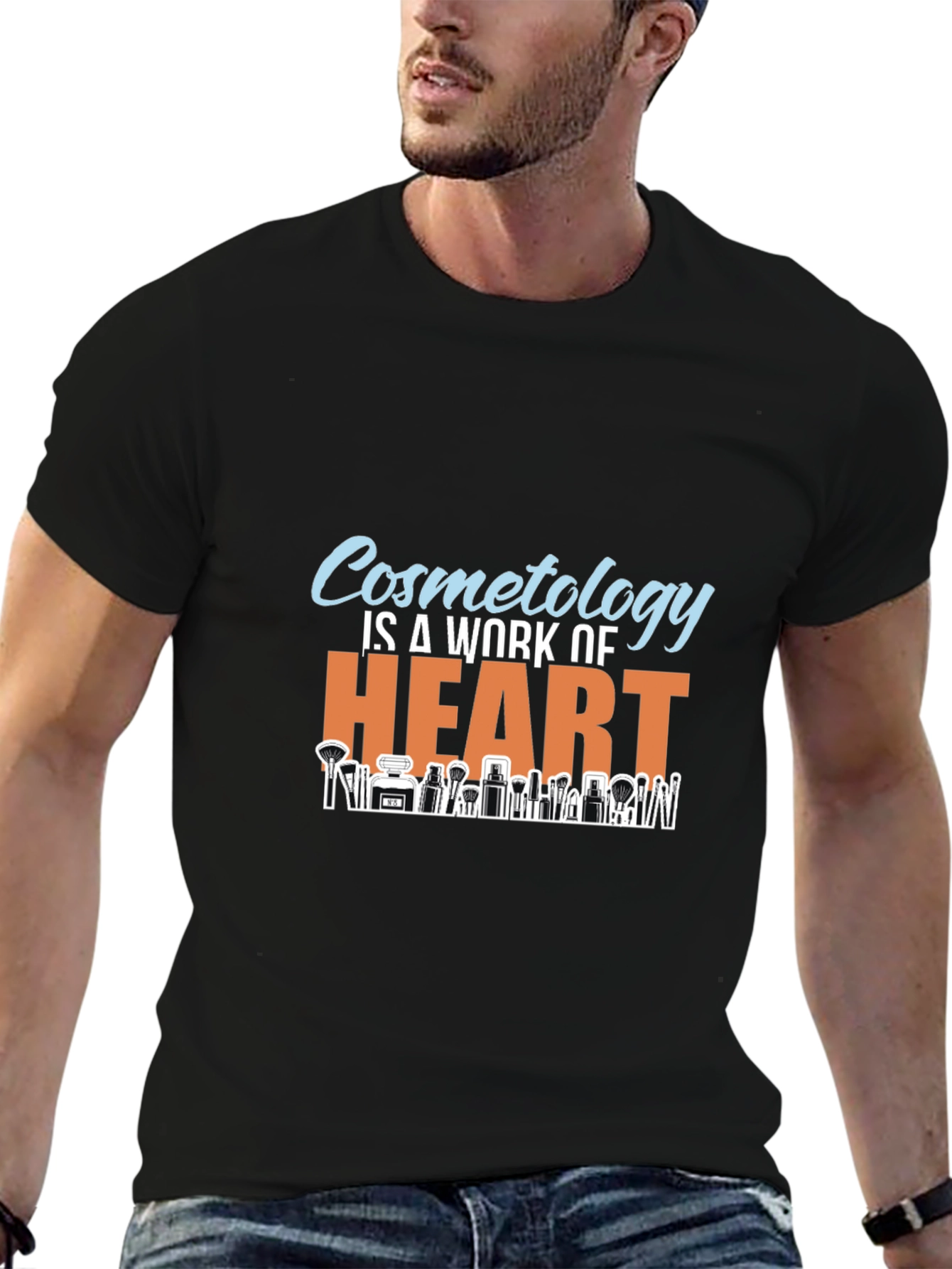 Cosmetology Is A Work Of Heart Black T-Shirt